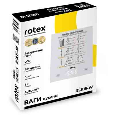 Весы кухонные Rotex RSK15-W Винница