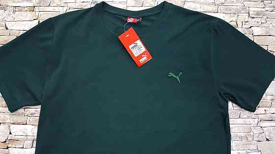 Мужская батальная однотонная трикотажная футболка Puma Киев