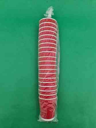 Стакан гофрований 175мл "Червоний" Маестро (20 шт) Харків