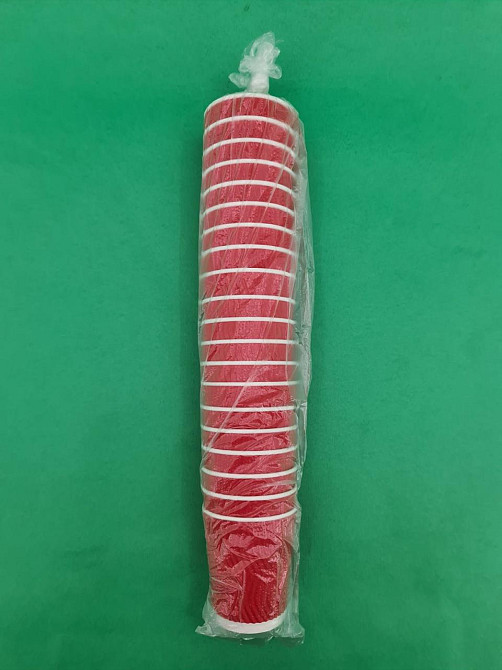 Стакан гофрований 175мл "Червоний" Маестро (20 шт) Харків - фото 3