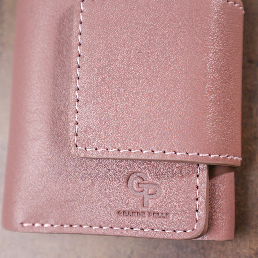 Чудове жіноче портмоне Рожевий (GRANDE PELLE) Київ - фото 2