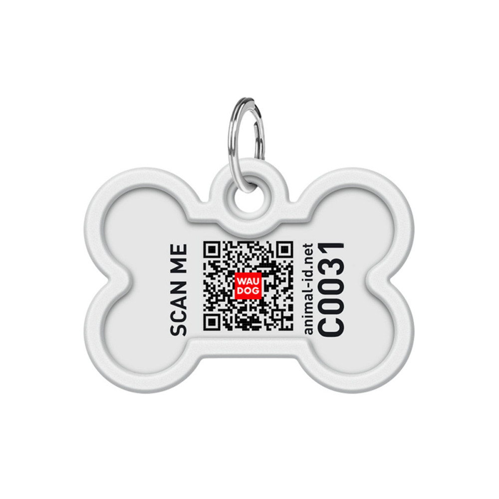 Адресник для собак и кошек металлический WAUDOG Smart ID с QR паспортом, рисунок 