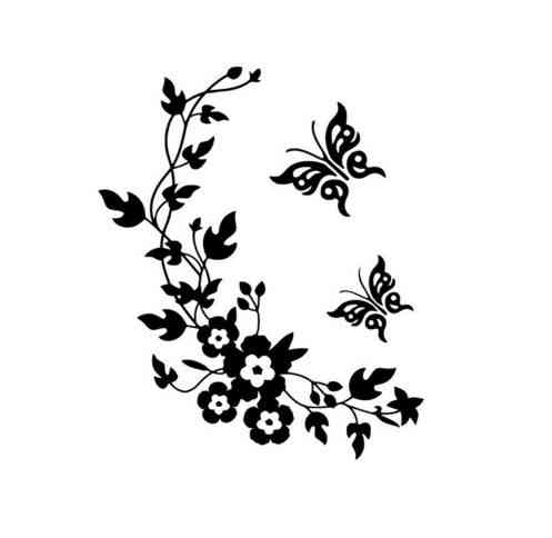 Інтер'єрна наклейка для дому 28 на 25 см чорний Київ