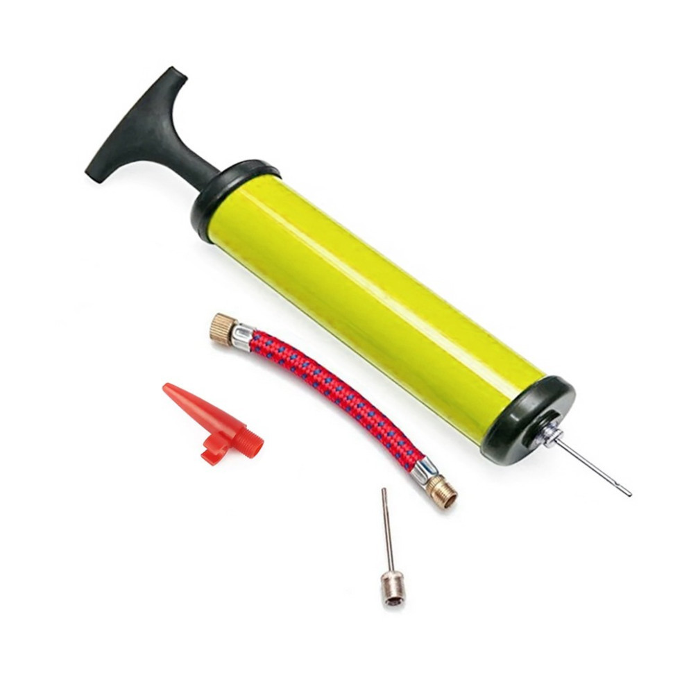 Насос ручний для м'ячів, надувних виробів Pump NE-P-18Y жовтий Вінниця - фото 1