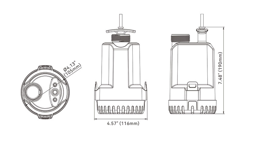 Помпа трюмна діафрагмова SEAFLO 1500 GPH (SFBP1-G1500-18) 12В — Потужний занурювальний насос для катера (5678 л/год) Київ - фото 5