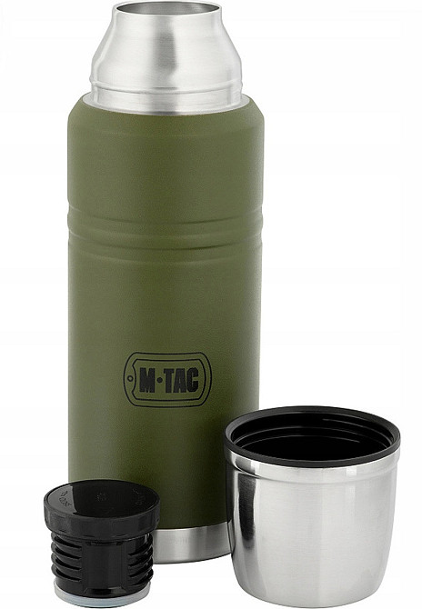 Армійський Термос для напоїв 0.75 літрів з кришкою M-Tac (UN-B04-750A-OD) Нержавіюча сталь Нововолинськ - фото 3