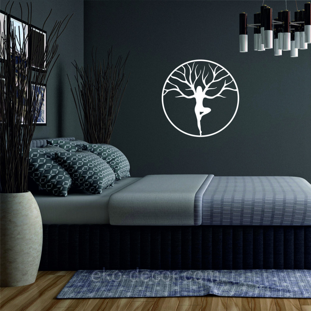 Декоративное настенное 3D Панно «ЙОГА» Декор на стену с объемом 50*50 см, Белый Киев - изображение 3