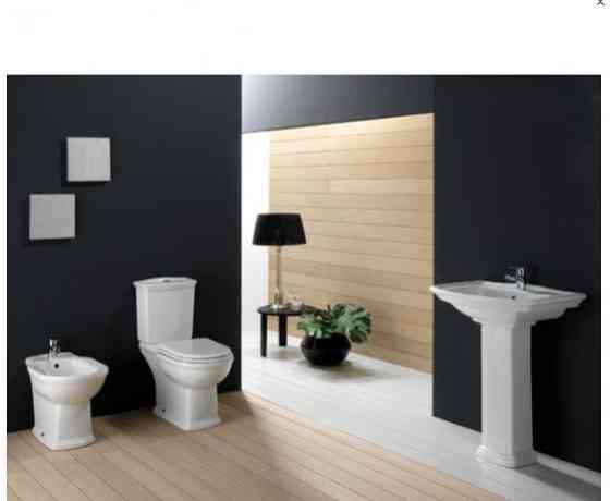 Раковина RAK Ceramics Washington комплект з ніжкою 760x540x830 мм Чорний Київ