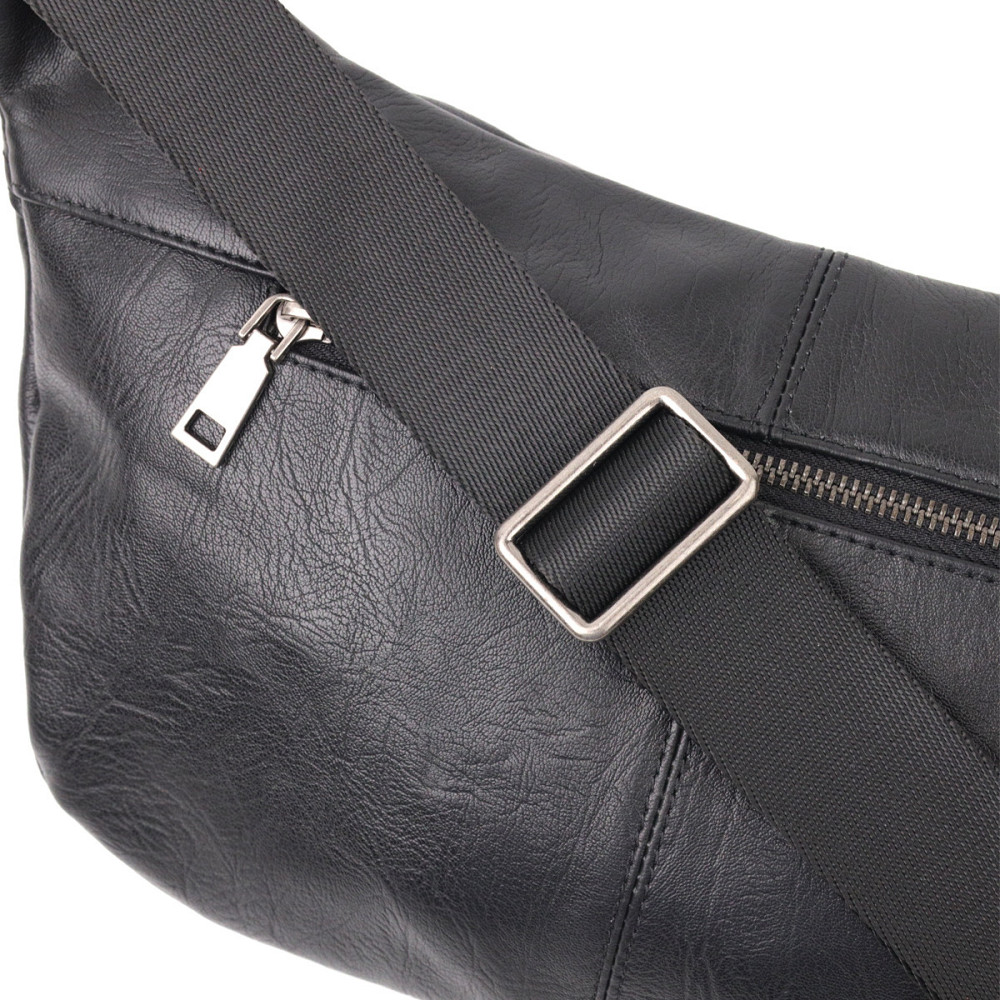 Сумка через плече Vintage 20831 шкіряна Чорний Київ - фото 2