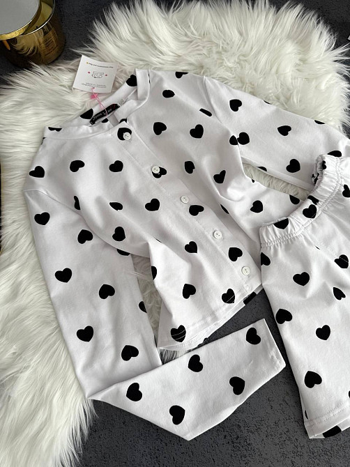 Женская стильная домашняя принтованная пижама качественный кулир Белый, 44/46 Одесса - изображение 4