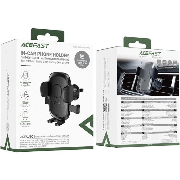 Автомобільне кріплення для смартфона D56 one-key lock Acefast Винница - изображение 4