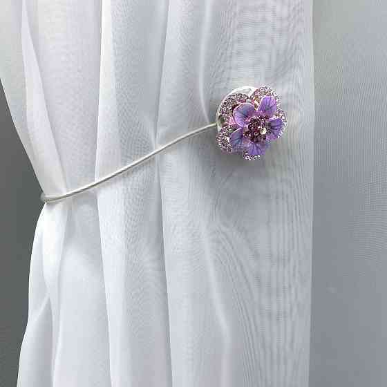 Магніти для штор та гардин "Flowers" набір 2 шт Бузковий (81-203) Київ