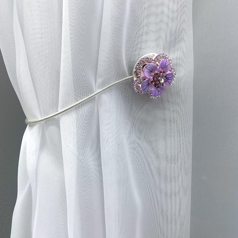 Магніти для штор та гардин "Flowers" набір 2 шт Бузковий (81-203) Київ - фото 3