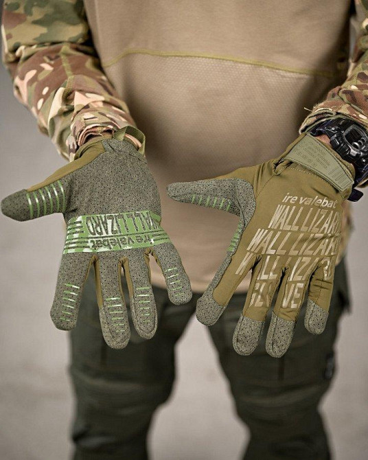Тактичні рукавички Wallizard олива ПП8013 Одеса - фото 1