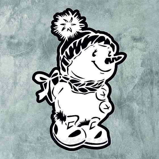 Декоративне настінне Панно «Сніговик», Декор на стену 110*72 см Київ