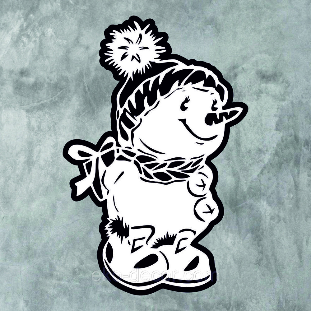 Декоративне настінне Панно «Сніговик», Декор на стену 110*72 см Київ - фото 6