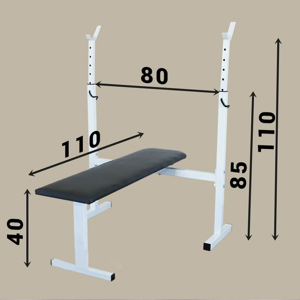 Скамья для жима лежа с регулируемыми стойками под штангу для штанги Киев - изображение 2