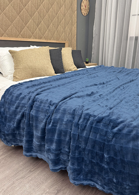 Плед-покривало 200х230 см (+-5см) Soft Night Синій (87-137) Київ - фото 5