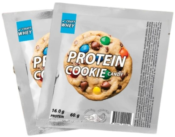 Протеиновое печенье Craft Whey Protein Cookie 60g Candy (Поштучно) Киев - изображение 1