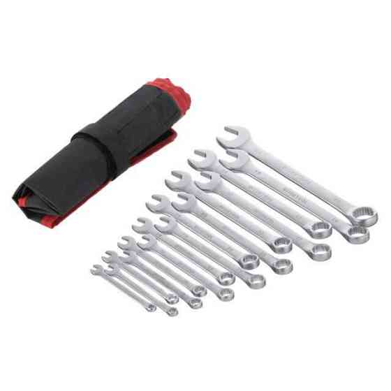 Набір ключів комбінованих, 15 шт., 6-19, 22 мм, Cr-V, чохол INTERTOOL HT-1204 Киев