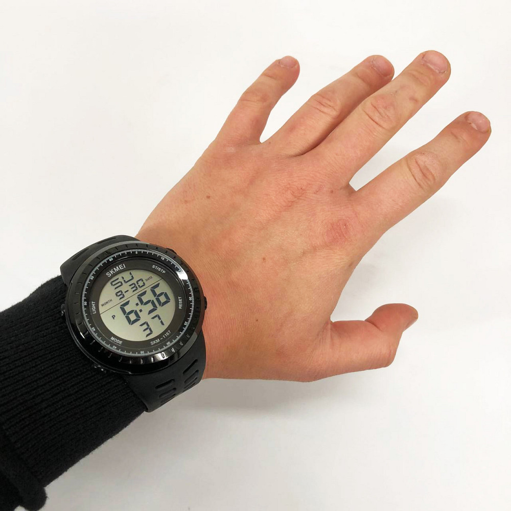 Часы мужские для плавания SKMEI 1167BK, Бюджетные спортивные часы Военные спецслужб DV-87 Львов - изображение 4