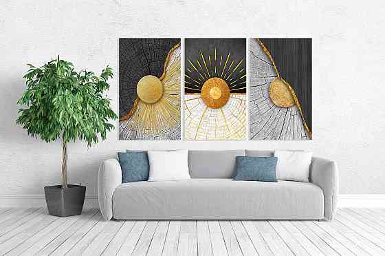 Модульная картина в гостиную / спальню   Абстракція     ART-167_3A 70х130 см Киев