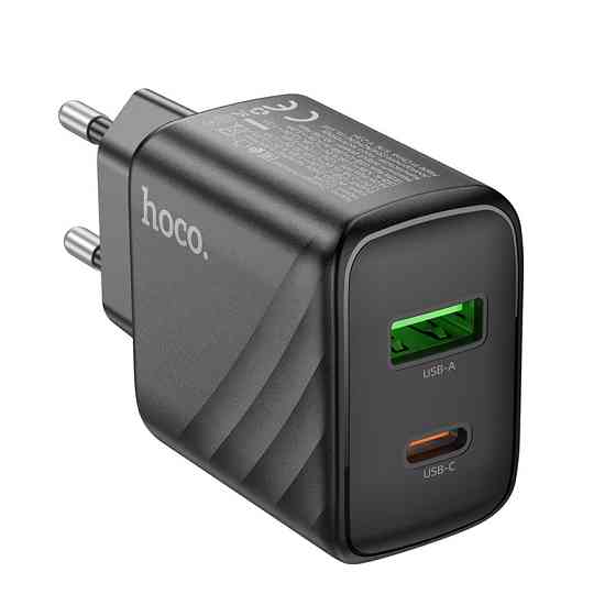 Мережевий зарядний пристрій HOCO CS23A Sunlight dual port PD30W+QC3.0 charger Black Одеса