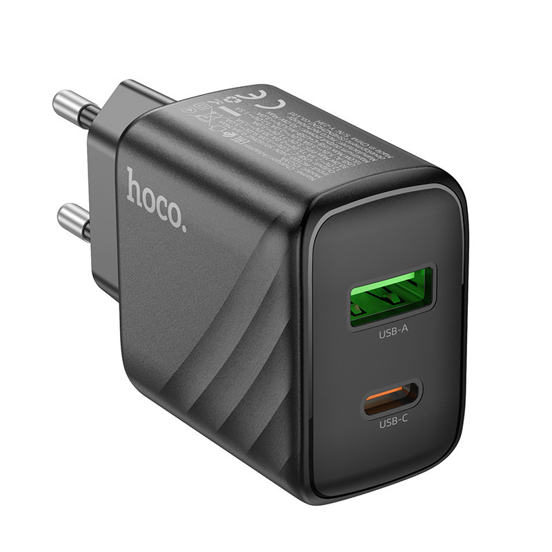 Мережевий зарядний пристрій HOCO CS23A Sunlight dual port PD30W+QC3.0 charger Black Одеса - фото 3