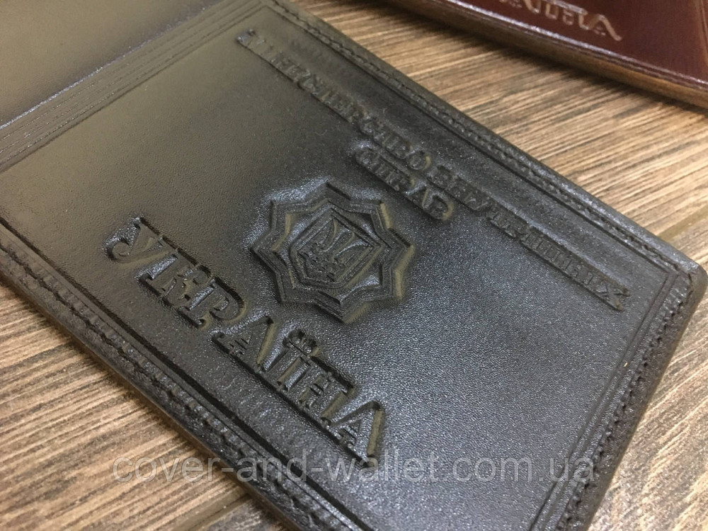 Обкладинка шкіряна на посвідчення МВС "Міністерство внутрішніх справ" Київ - фото 8