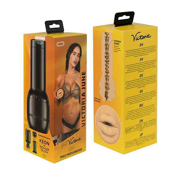 Мастурбатор Kiiroo Feel Victoria June Mouth Stroker PBC, сумісний з PowerBlow і Keon Sex Aura Київ