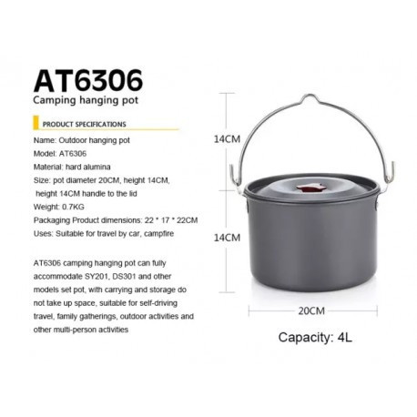 Казанок похідний алюмінієвий 4 л. AT21.a231 Одеса - фото 2