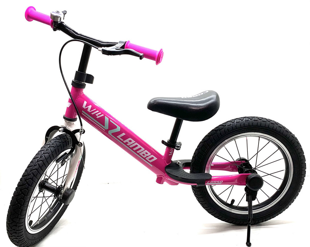 Велобіг CORSO LAMBO сталева рама надувні колеса 14' Рожевий (LB-14962) Чернігів - фото 1