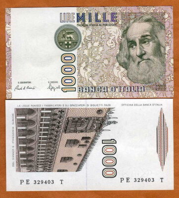 Італія / Италия / Italy 1000 Lire 1982 Pick 109b UNC Полтава - фото 1