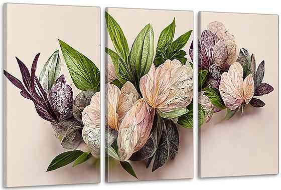 Модульная картина в гостиную / спальню    Квіти    ART-156_3A 70х130 см Киев