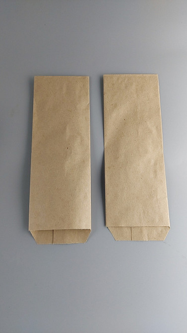 Бумажные пакеты саше  8 см*23см коричневый (100 шт) Харьков - изображение 1