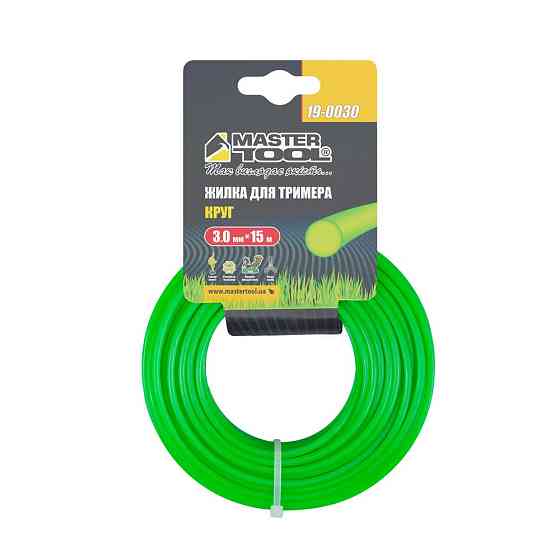 Волосінь для тримера MASTERTOOL КОЛО 3.00 мм 15 м 19-0030 Рівне