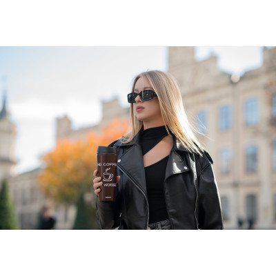 Термочашка Ardesto Coffee Time 450 мл Брунатна (AR2645CB) Вінниця - фото 7