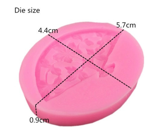 Молд силиконовый Веер 57 на 44 мм розовый Киев - изображение 3