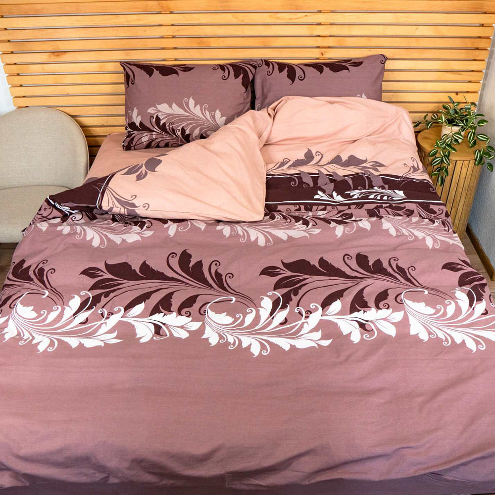 Комплект постельного белья Евро Бязь Голд Мечта 120 г/м2 YouStar (Коричневый) 2 х 70х70 Сумы - изображение 1