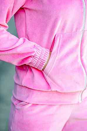 Спортивный костюм женский прогулочный велюровый, женский комплект розовый Крохатушка одяг 52/54, Молния, 80% бавовна + 20% поліестер, пеньє, Воздухопр Киев