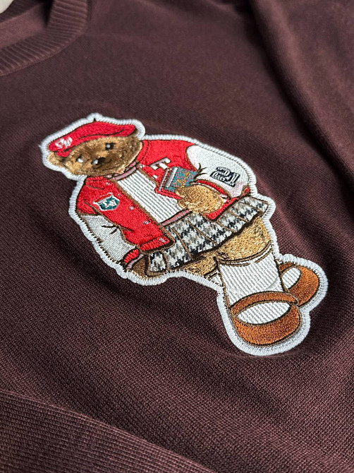 Светр жіночий A-N 2609 з нашивкою ведмедика оверсайз базовий one size, коричневий, one size Київ - фото 20