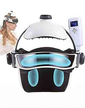 Массажер для головы электрический Benbo HM-1 пульт 7 режимов (подогрев, давление воздуха, вибрация, музыка) Винница