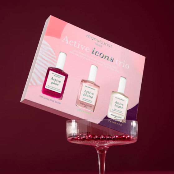 Набір лікувальних лаків 3×15 мл Manucurist Active Trio Set, Натуральні веганські лаки з доглядом Слов'янськ