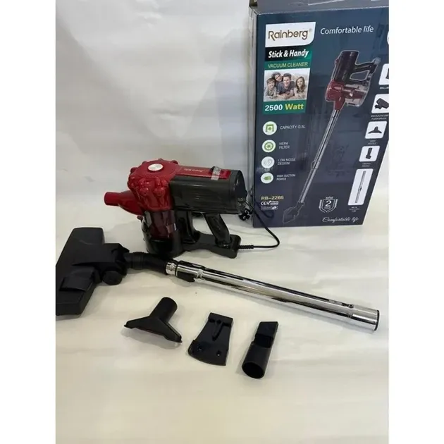 Пилосос Ручний Вертикальний Rainberg RB-2265 2500W з Фільтром HEPA для прибирання будинку Одеса - фото 7