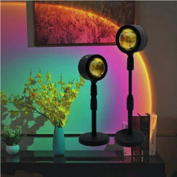 Проекционная лампа Sunset Lamp Q07 – светодиодный торшер с эффектом заката для фото и декора Киев - изображение 8