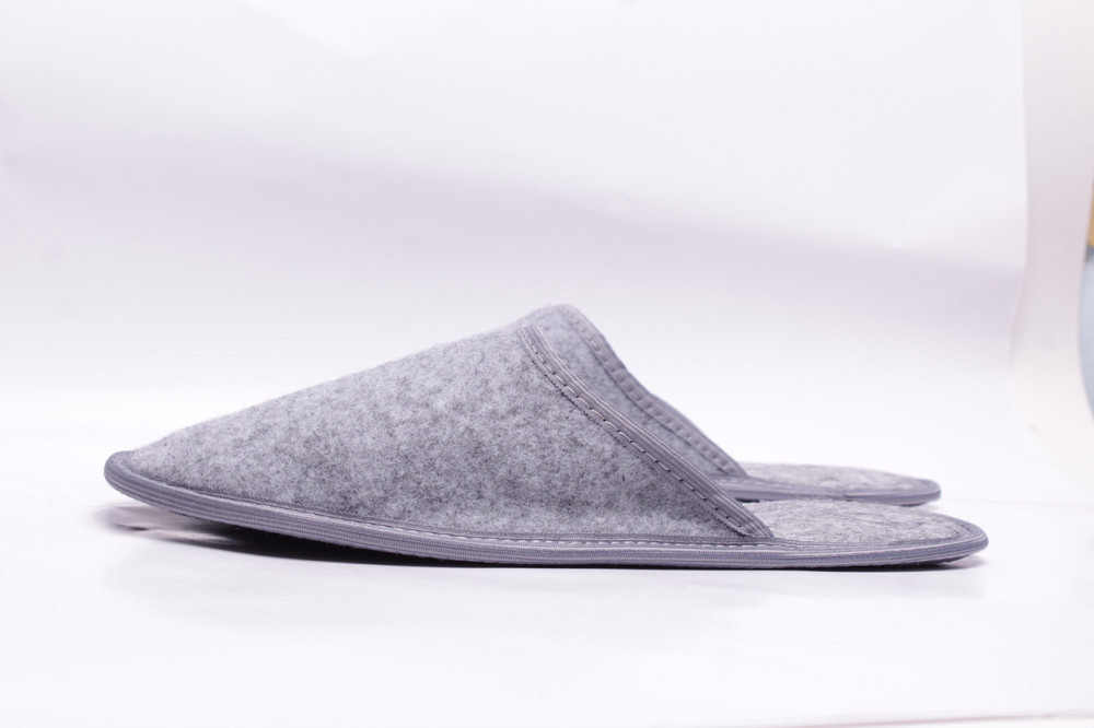 Хатні капці чоловічі для гостей із підошвою, сірі 41-45 розмір Одеса - фото 6