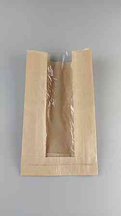 Пакет паперовий з ПП вікном 14/6*27,5 коричневий (1000 шт) Харків