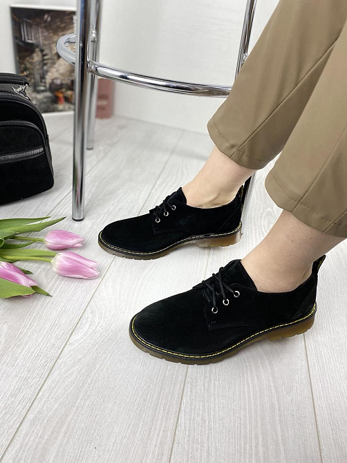 Sothby 's Туфлі жіночі Sothby 's M-375 чорні (весна-осінь, замша натуральна) (3111) Коломыя - изображение 5