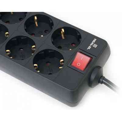 Сетевой фильтр питания REAL-EL REAL-EL RS-8 PROTECT, 3m, black (EL122300022) Винница
