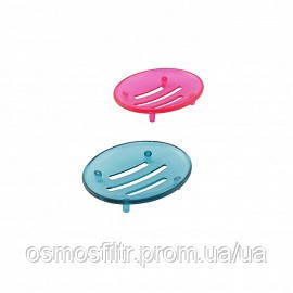 Мильниця овальна пластик, кольори: рожевий, блакитний 10,4x2x8,4 см Київ - фото 1